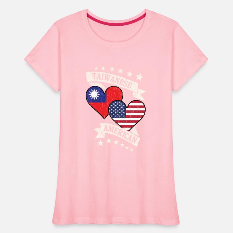 Taiwanese American Heart Flags Taiwan America