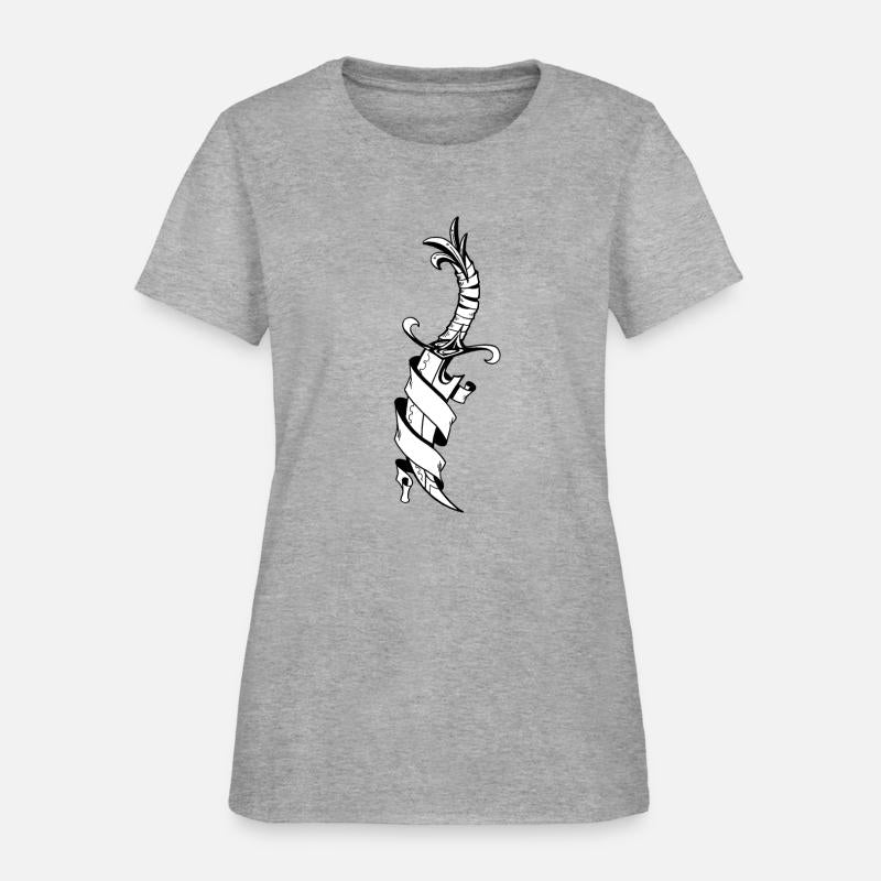 Tattoo Style Dagger With Banners