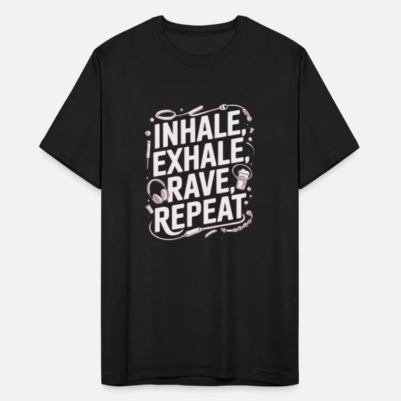 Techno EDM DJ Gift - Inhale Exhale Rave Repeat