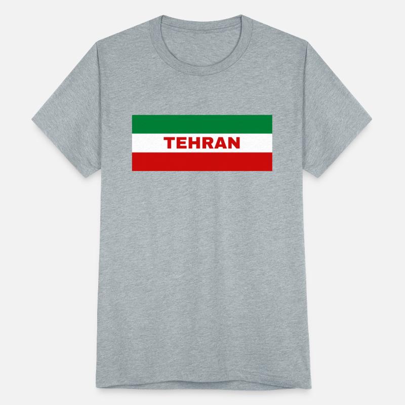 Tehran City in Iranian Flag Colors