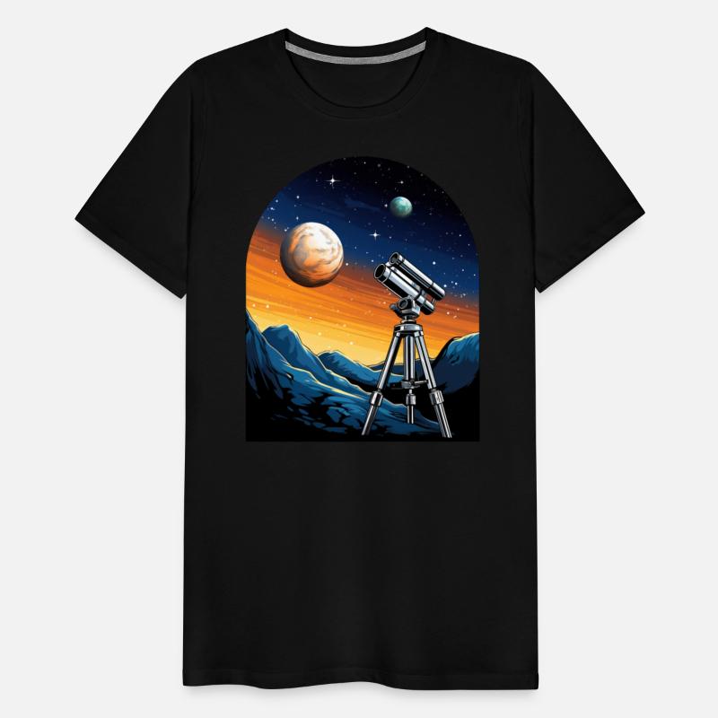 Telescope, planets, moon, mountains, gift, hobby