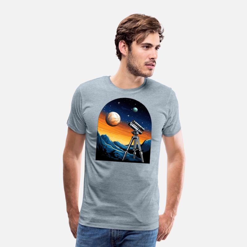 Telescope, planets, moon, mountains, gift, hobby