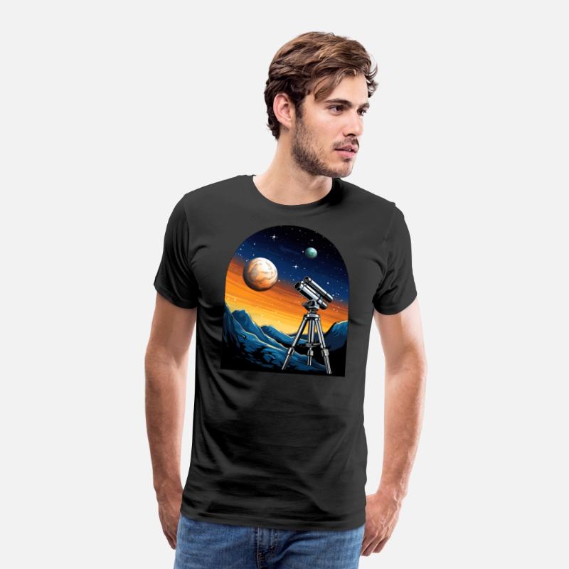 Telescope, planets, moon, mountains, gift, hobby