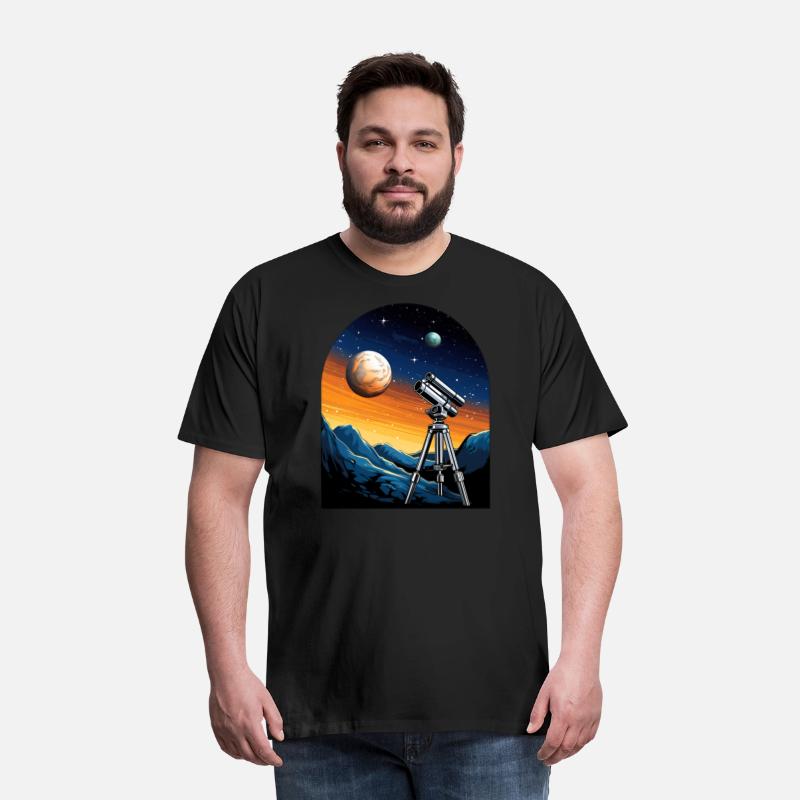 Telescope, planets, moon, mountains, gift, hobby