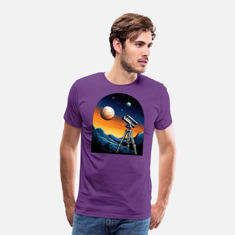 Telescope, planets, moon, mountains, gift, hobby