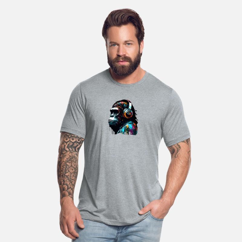 The Monkey listens to music in style