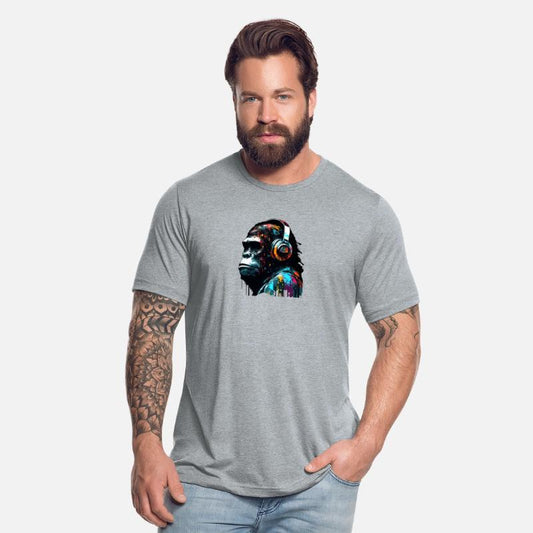 The Monkey listens to music in style