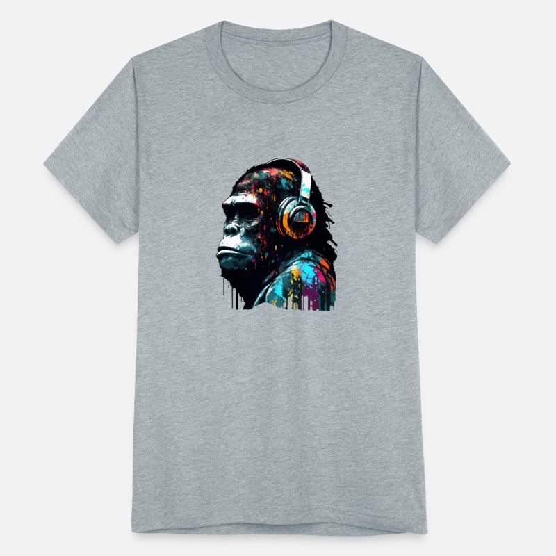 The Monkey listens to music in style