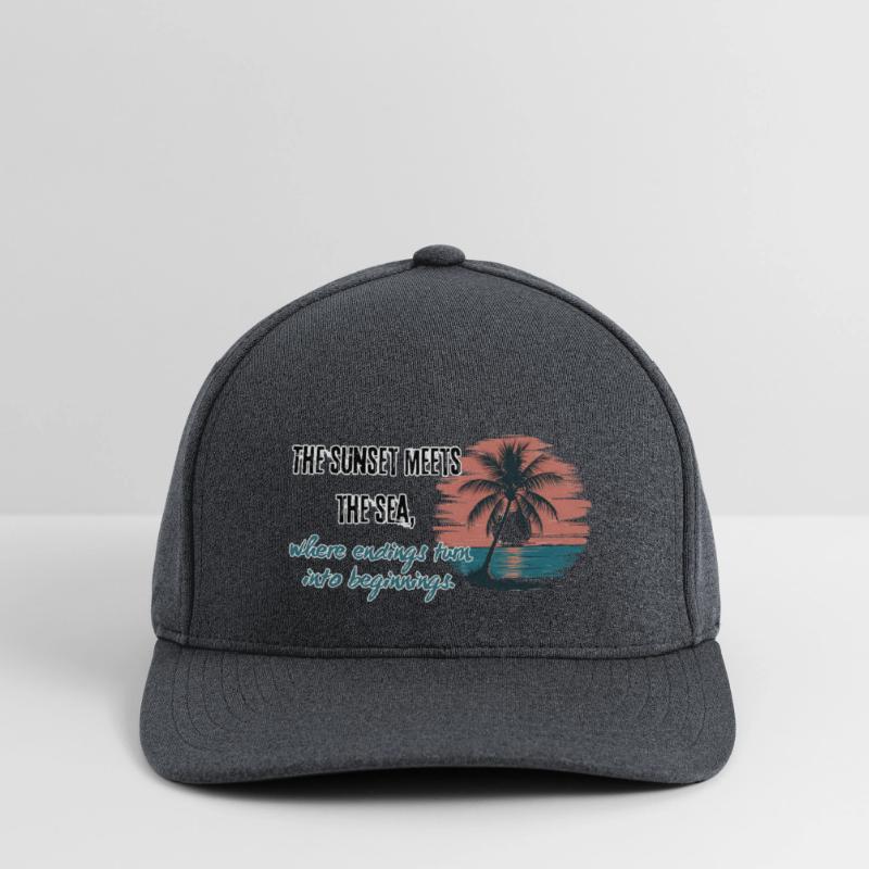 The sunset meets the sea