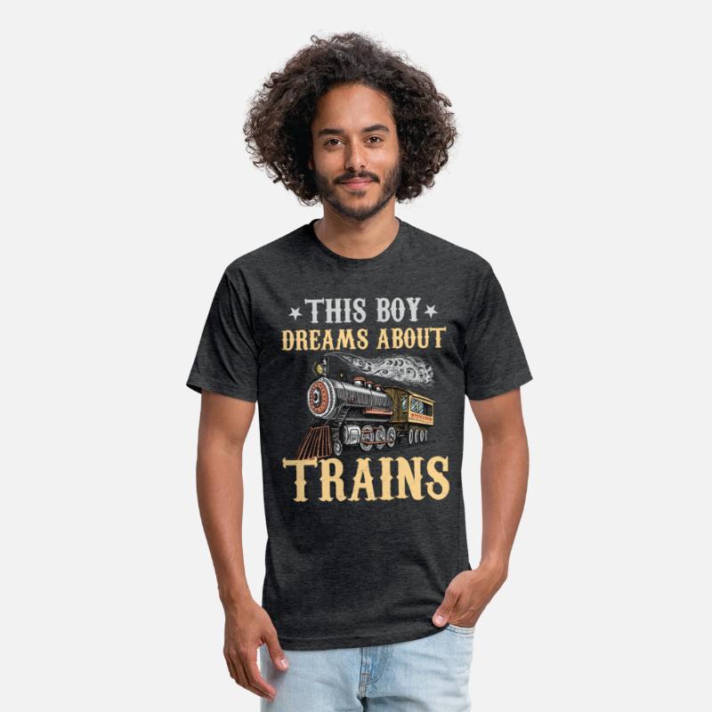 Train Saying Slogan - This Boy Dreams About Trains