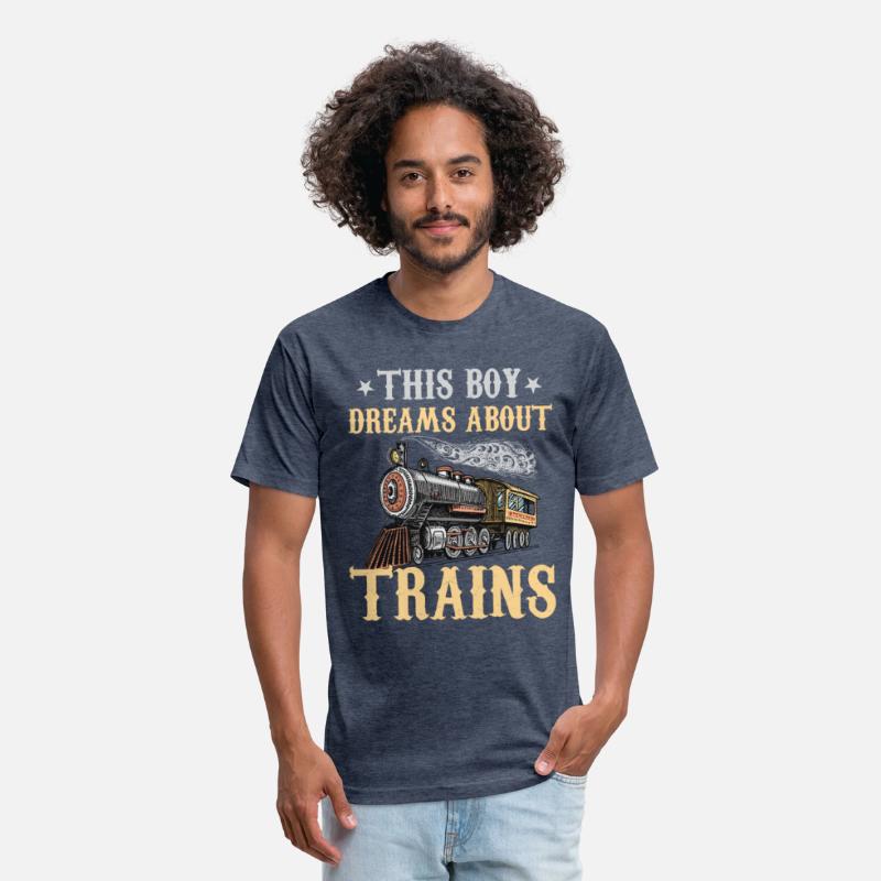 Train Saying Slogan - This Boy Dreams About Trains