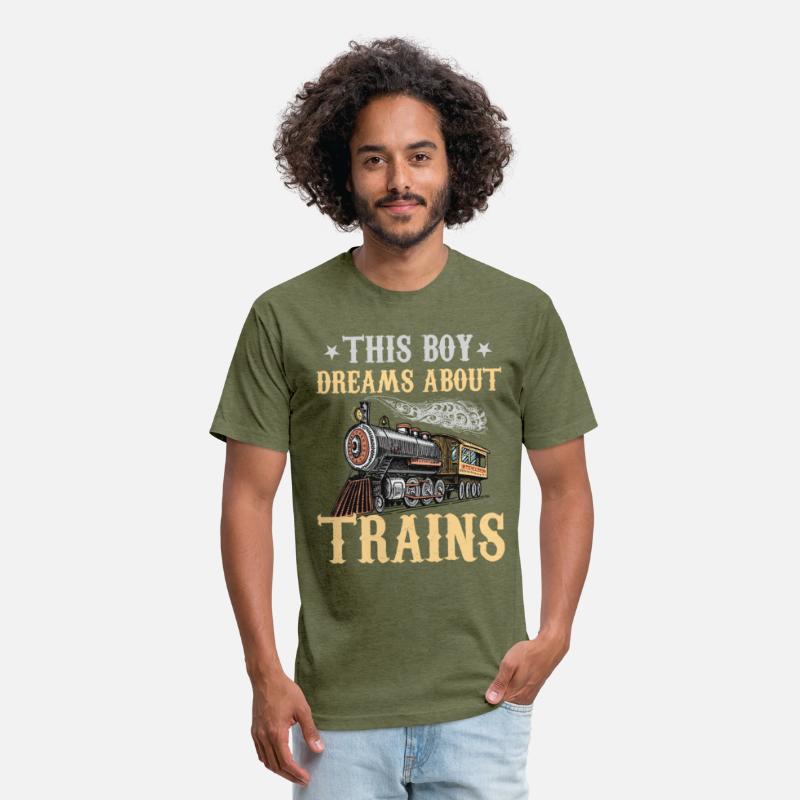 Train Saying Slogan - This Boy Dreams About Trains