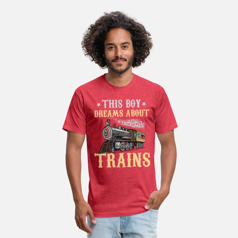 Train Saying Slogan - This Boy Dreams About Trains