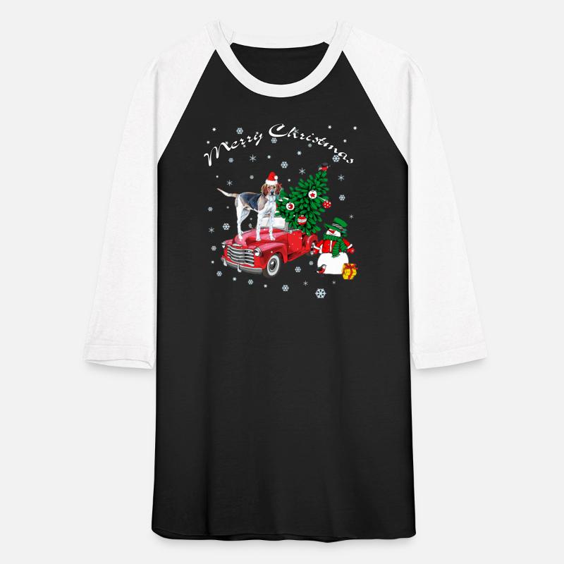 Treeing Walker Coonhound Rides Red Truck Christmas