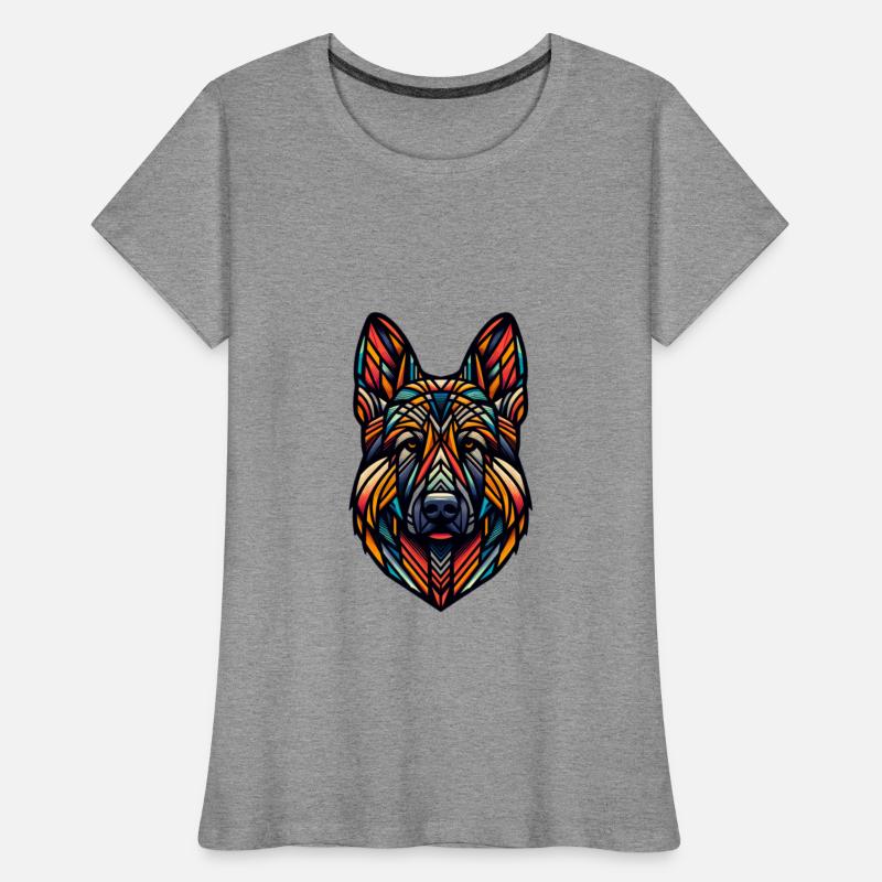 Tribal Fusion German Shepherd Portrait