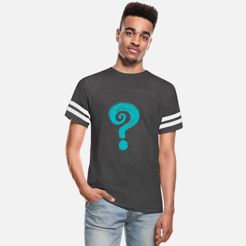 Turquoise Hand Drawn Question Mark On White Back