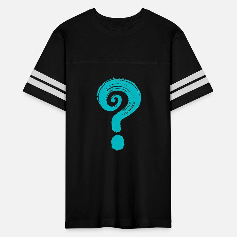 Turquoise Hand Drawn Question Mark On White Back