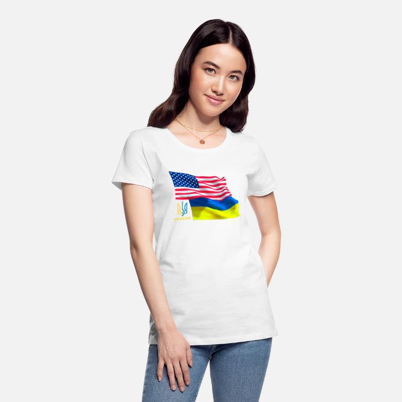 Ukrainian American Flag, Ukrainian emblem, Ukraine