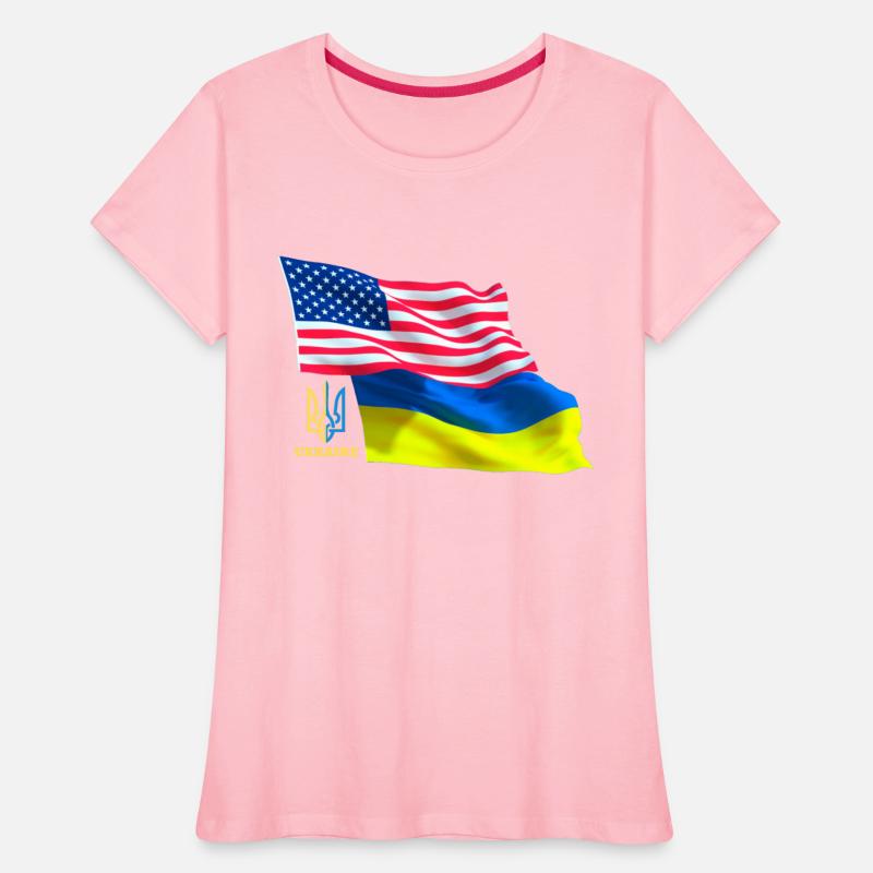 Ukrainian American Flag, Ukrainian emblem, Ukraine