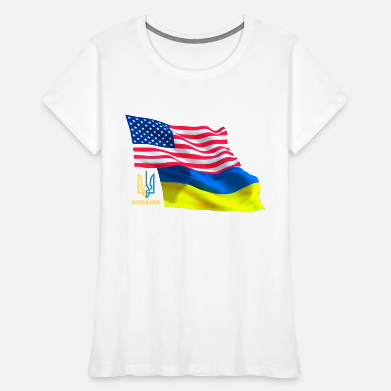 Ukrainian American Flag, Ukrainian emblem, Ukraine