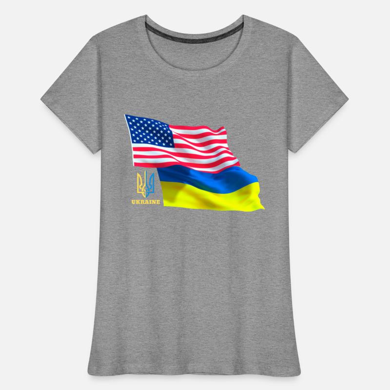 Ukrainian American Flag, Ukrainian emblem, Ukraine