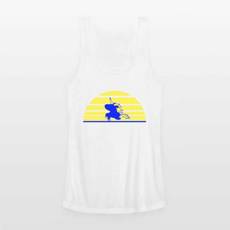 Unicorn Jumping Sun Stripes Cute Cool Silhouette