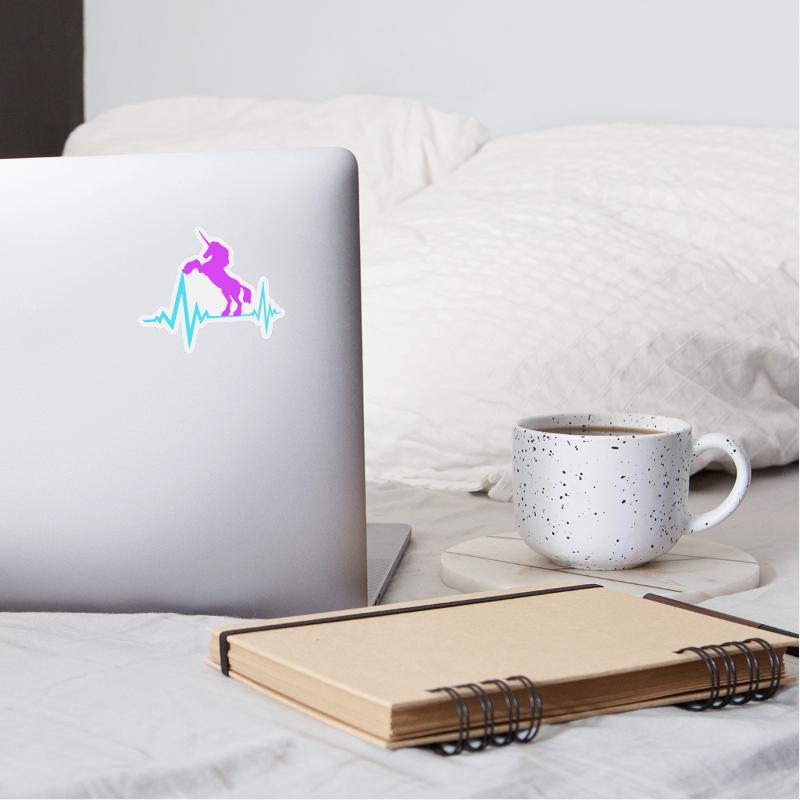 Unicorn Pulse Heartbeat Frequency ECG Line Cool