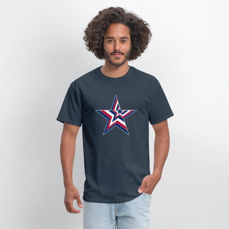 USA Stars and Stripes Design - Big Star