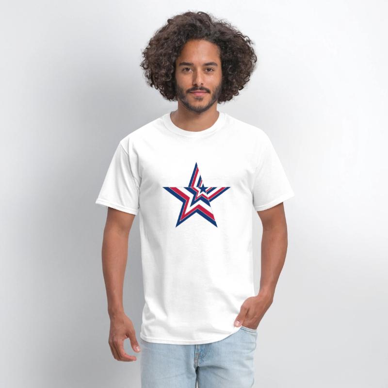 USA Stars and Stripes Design - Big Star
