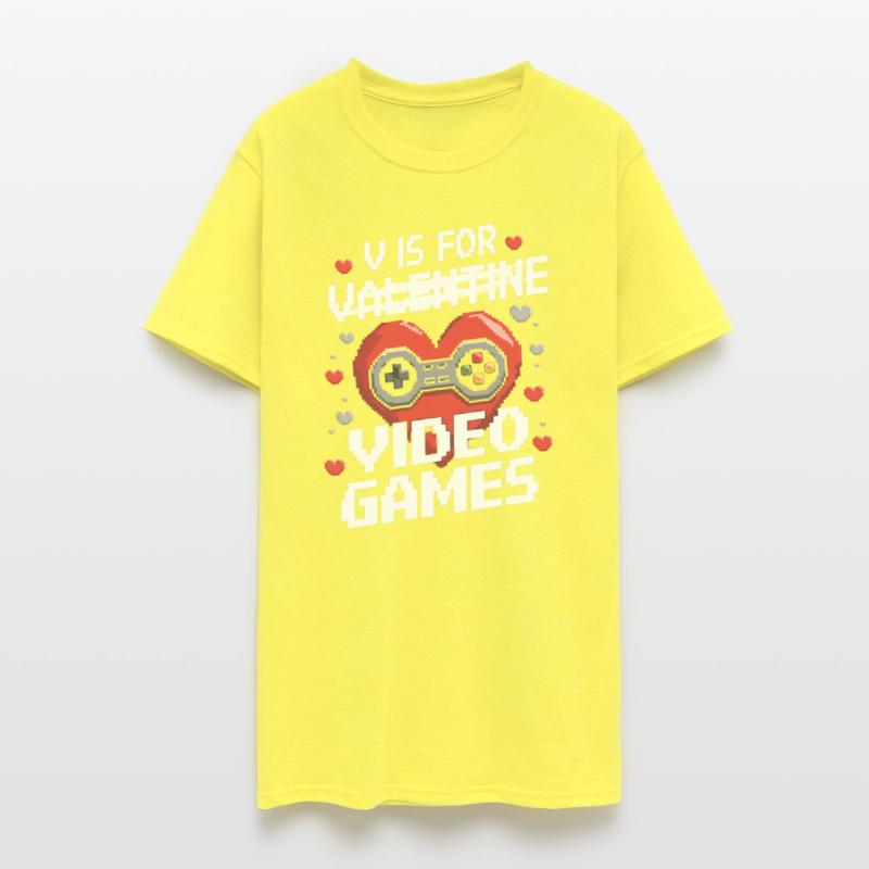 V Is for Video Games Pixel Heart Gamer Valentine
