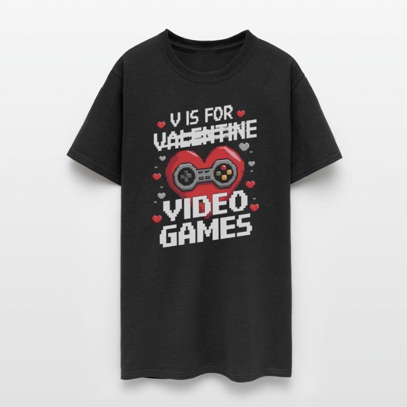 V Is for Video Games Pixel Heart Gamer Valentine