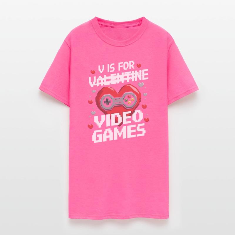 V Is for Video Games Pixel Heart Gamer Valentine