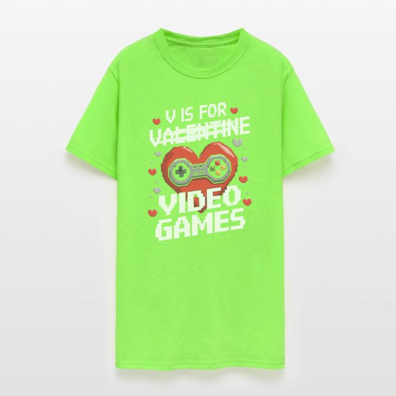 V Is for Video Games Pixel Heart Gamer Valentine