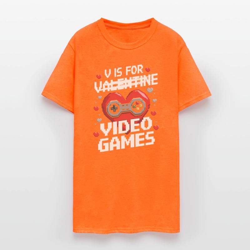 V Is for Video Games Pixel Heart Gamer Valentine