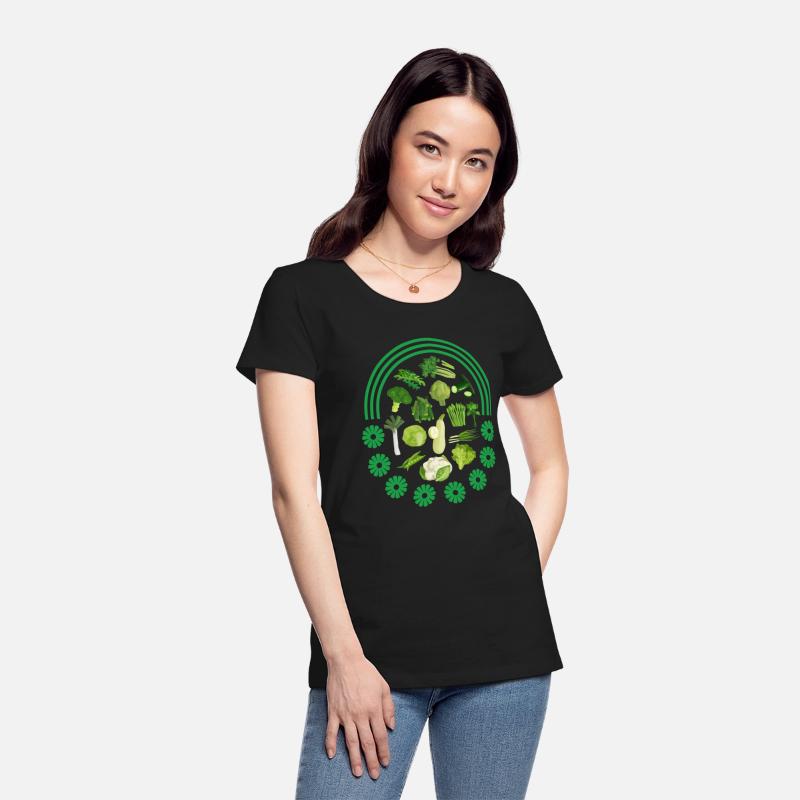 Vegetables Shirt, Green Vegetables Rainbow Tee,