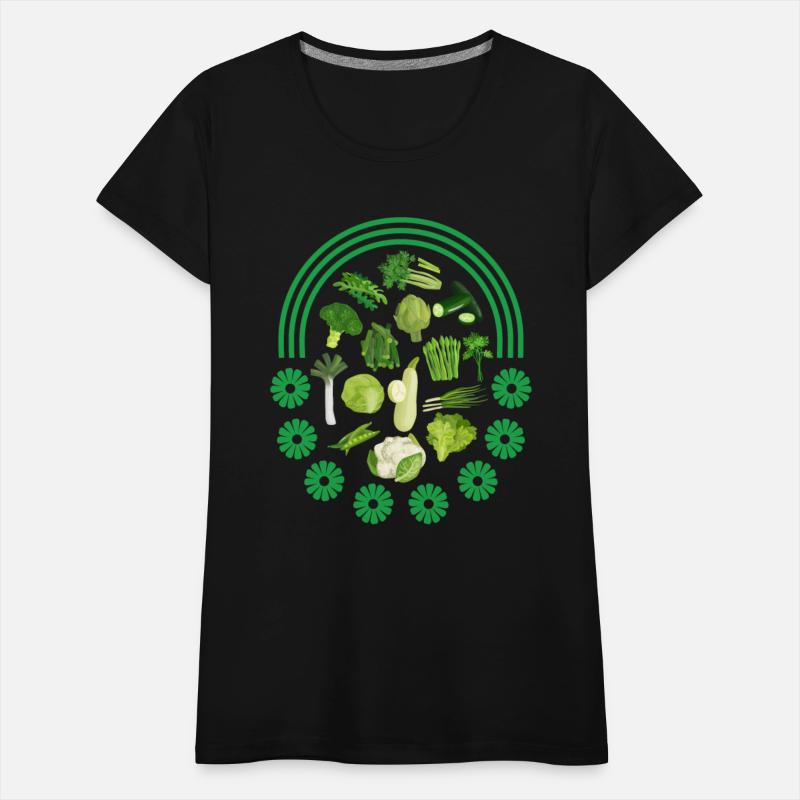 Vegetables Shirt, Green Vegetables Rainbow Tee,