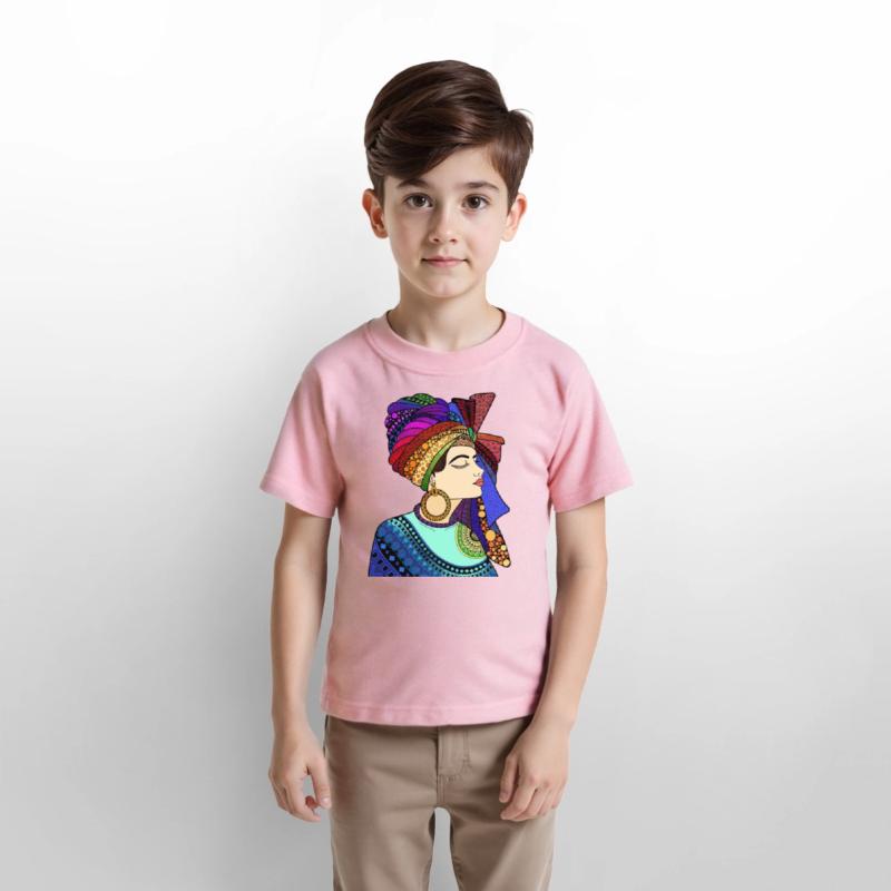 Vibrant Cultural Pattern Portrait