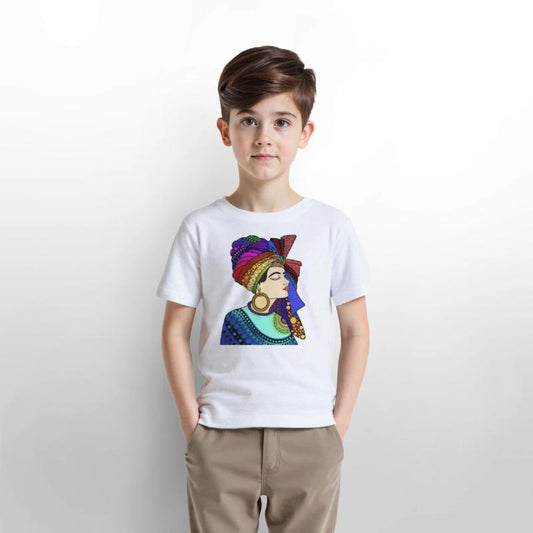 Vibrant Cultural Pattern Portrait