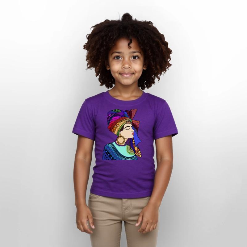 Vibrant Cultural Pattern Portrait