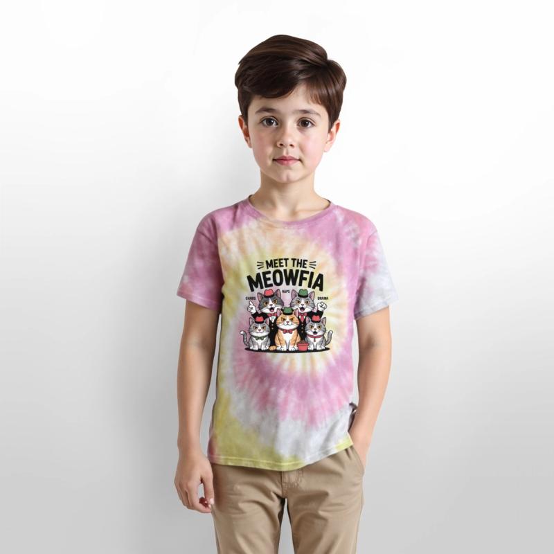 Vintage Cat Gang Illustration