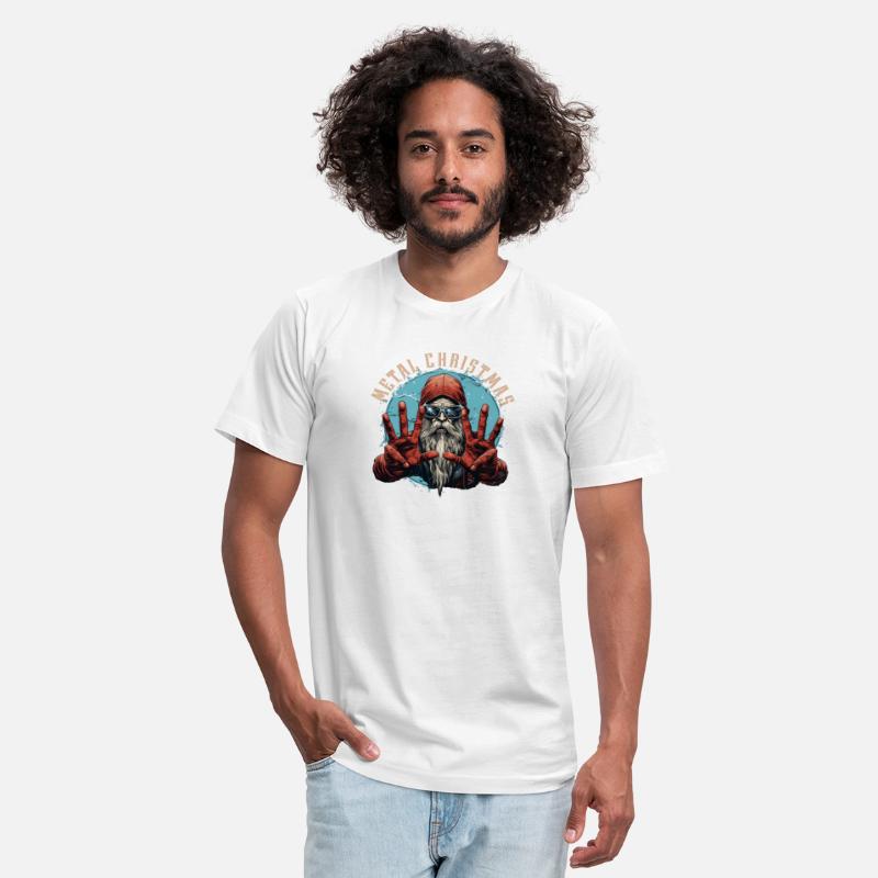 Vintage Christmas Santa Heavy Metal Rock and Roll