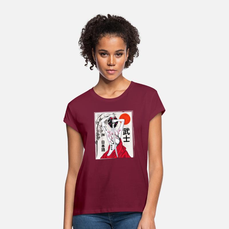 Vintage Japanese Samurai Culture Sakura Scenery