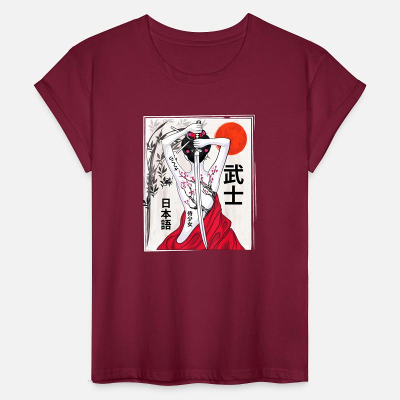 Vintage Japanese Samurai Culture Sakura Scenery