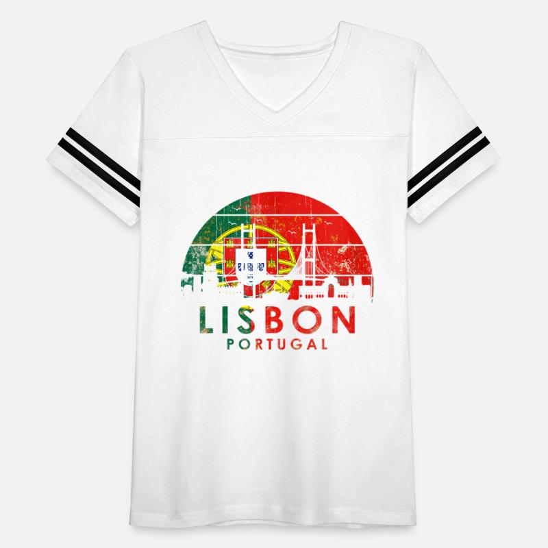 Vintage Retro Style Landscape Sunset Capital Lisbo