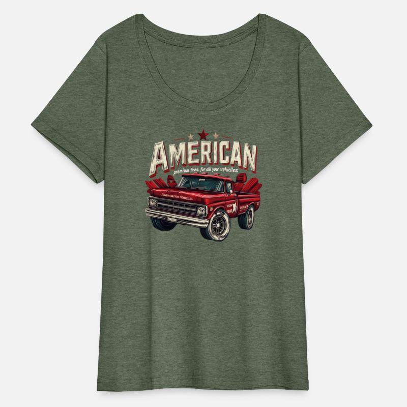 Vintage T shirt design with retro American car