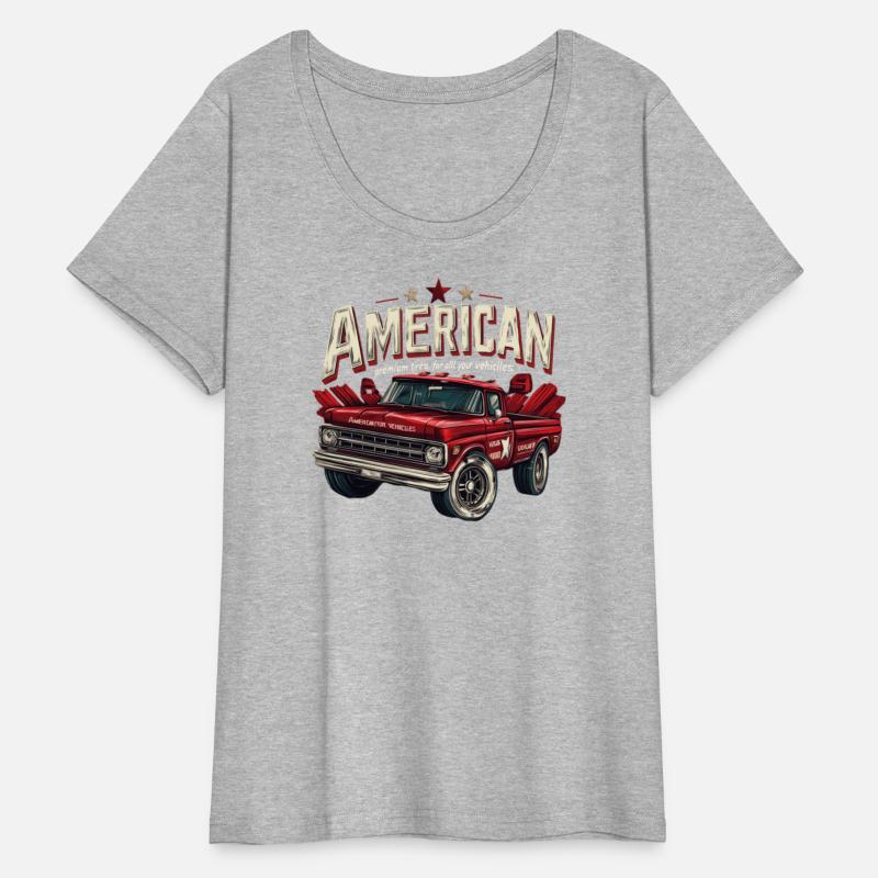 Vintage T shirt design with retro American car