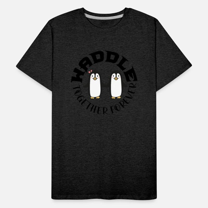 waddle together forever love penguin