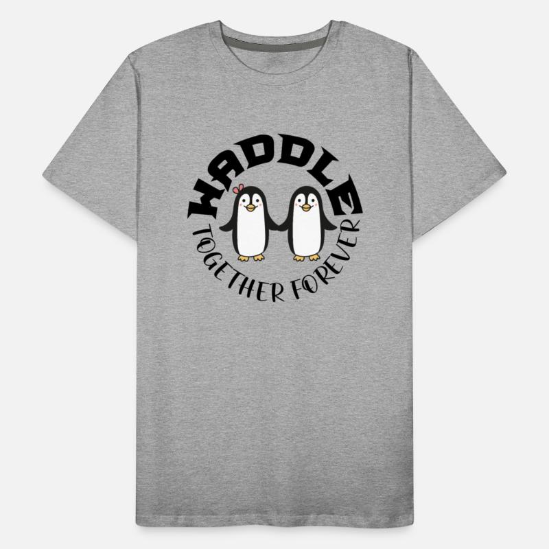 waddle together forever love penguin