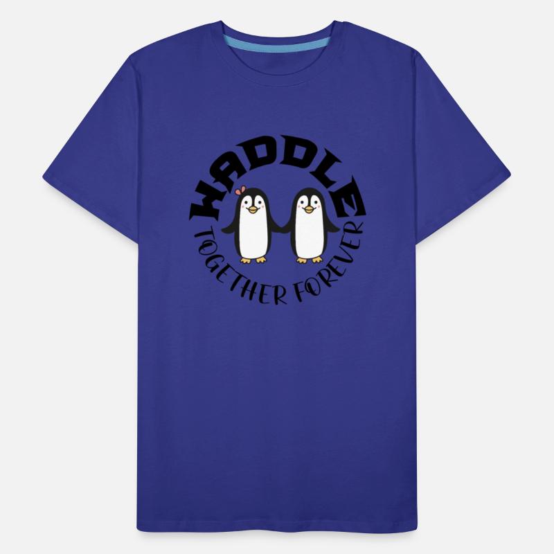 waddle together forever love penguin