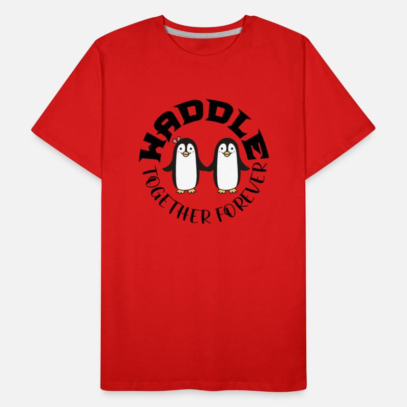 waddle together forever love penguin